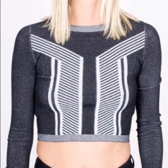 SALE!  NWT ELEVEN PARIS LA Collection Cropped SWEATER M - Picture 9 of 16